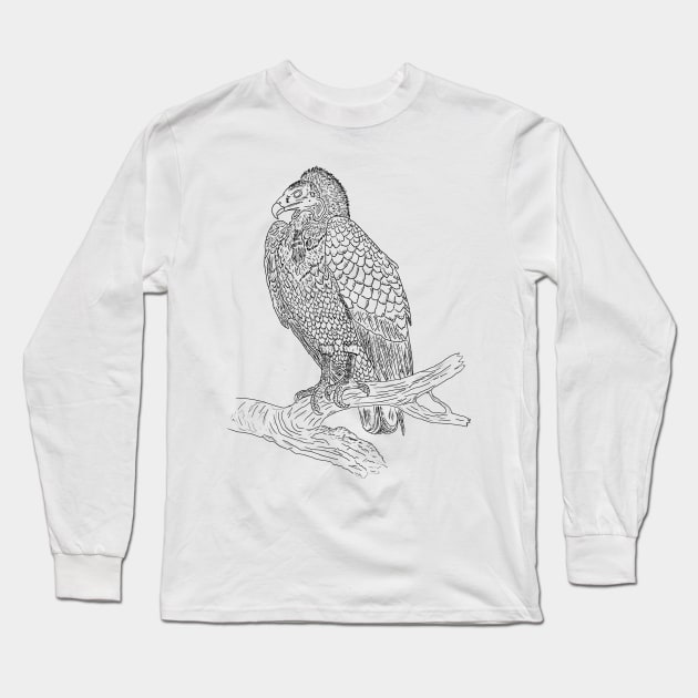 Vulture Bird Of Prey | Raptor Scavenger Ornithology Birdwatching Long Sleeve T-Shirt by encycloart